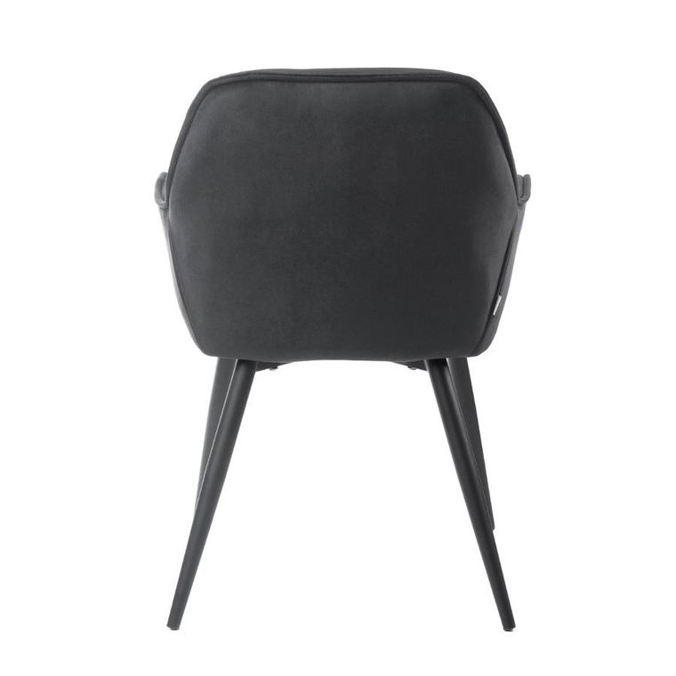 Homla, Flossi, Krzesło welurowe czarne 57-63-84 cm