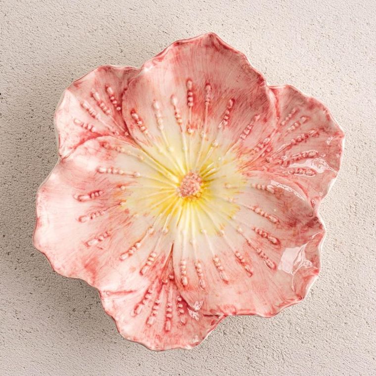 Homla, Folar, taca dekoracyjna, kwiat różowa, 18,5-17,5-3 cm