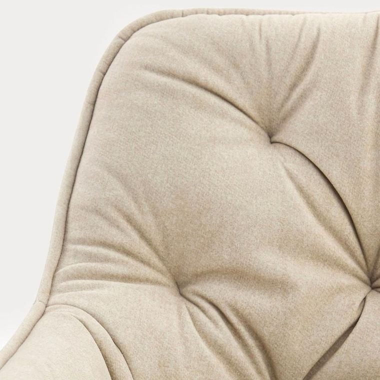 Homla, Fussy, krzesło, w tkaninie, beżowe, 57-63-84 cm