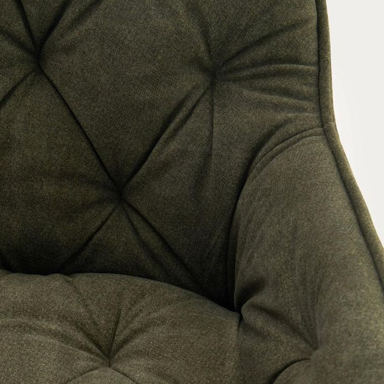 Homla, Fussy, krzesło, w tkaninie, zielone, 57-63-84 cm