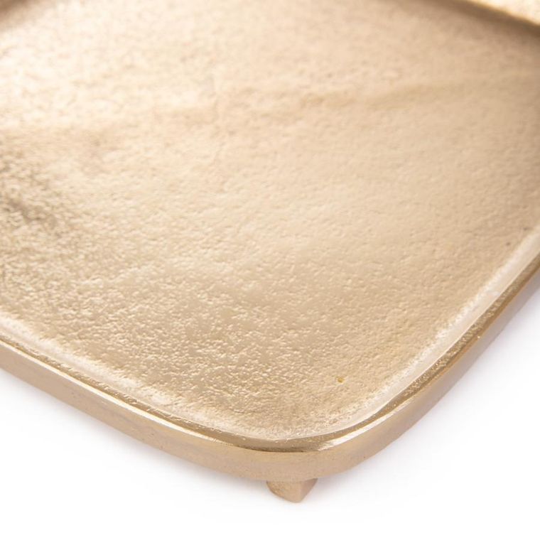 Homla, Girona, taca dekoracyjna, kwadratowa złota, 22-22-3 cm