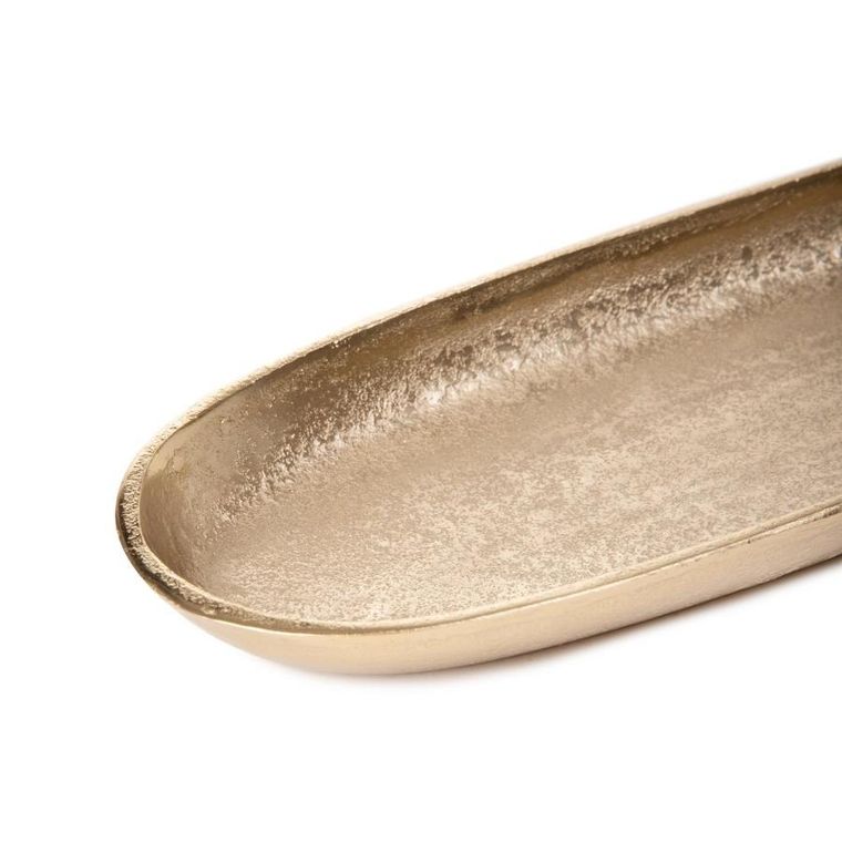 Homla, Girona, taca dekoracyjna, podłużna złota, 39-12-3 cm