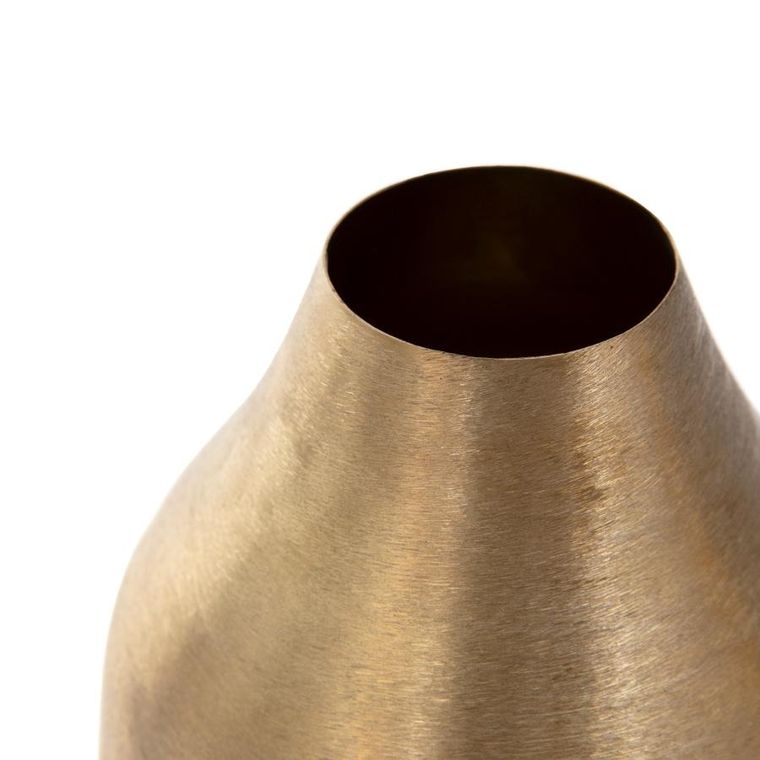 Homla, Girona, wazon, metalowy złoty, 15-15-21 cm, 863542