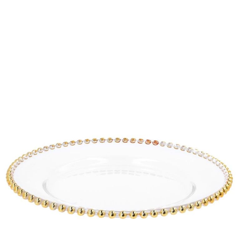 Homla, Golden Balls, talerz, szklany, 33 cm