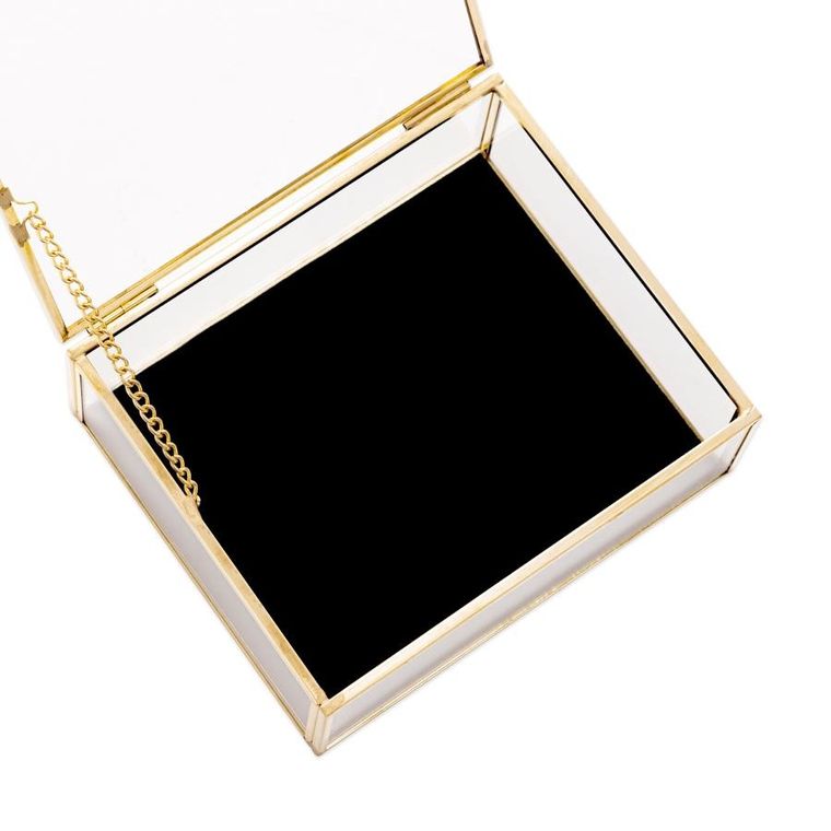 Homla, Grazia, szkatułka na biżuterię, z welurową wyściółką, 13-11-5 cm