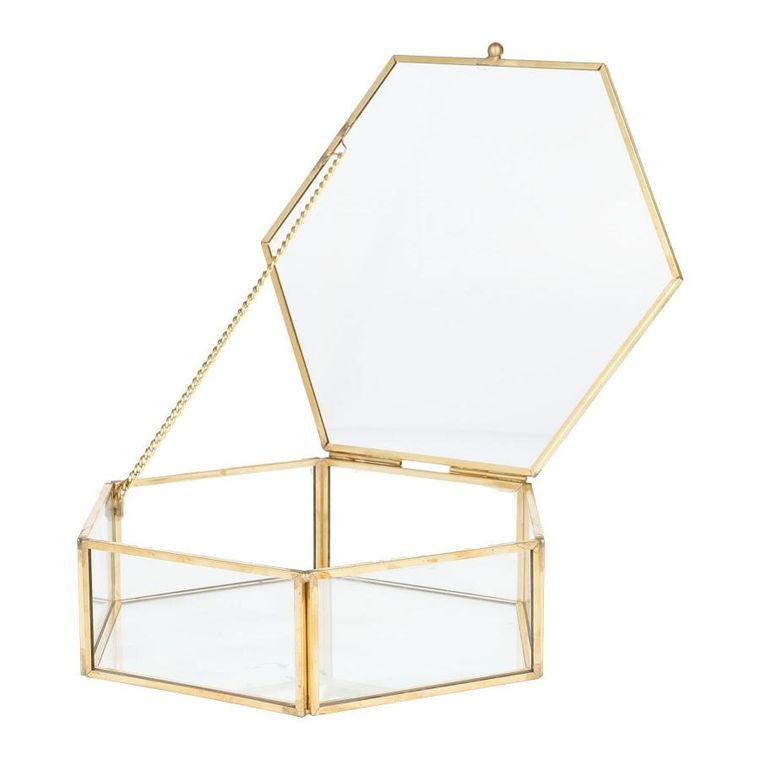 Homla, Grazia, szkatułka sześciokątna, 17-16-5 cm