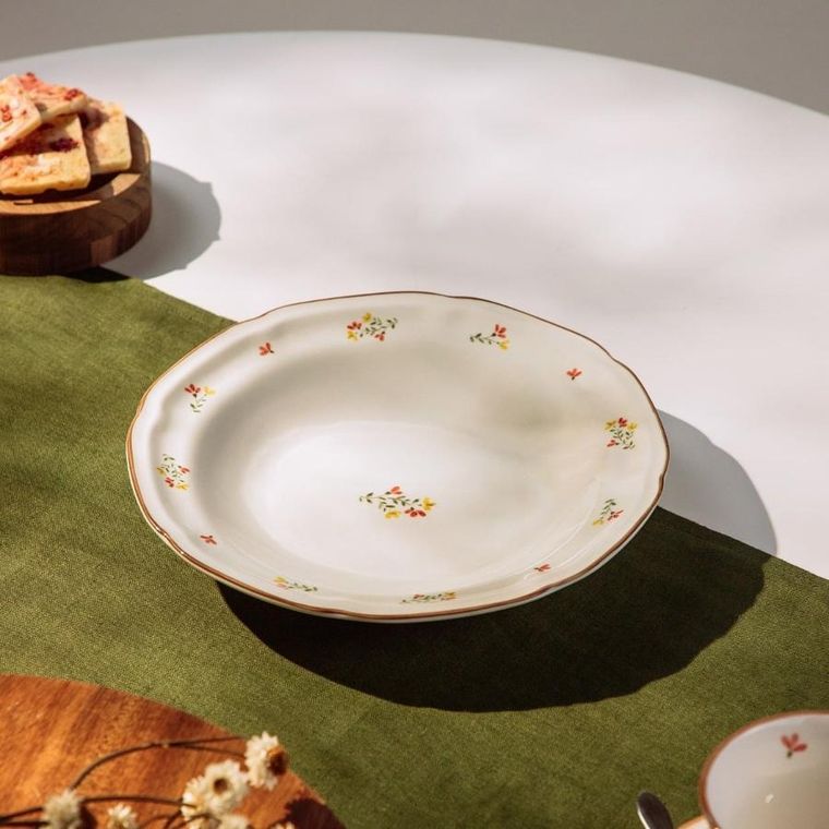 Homla, Greta, talerz, głęboki z kwiatuszkami, 22 cm