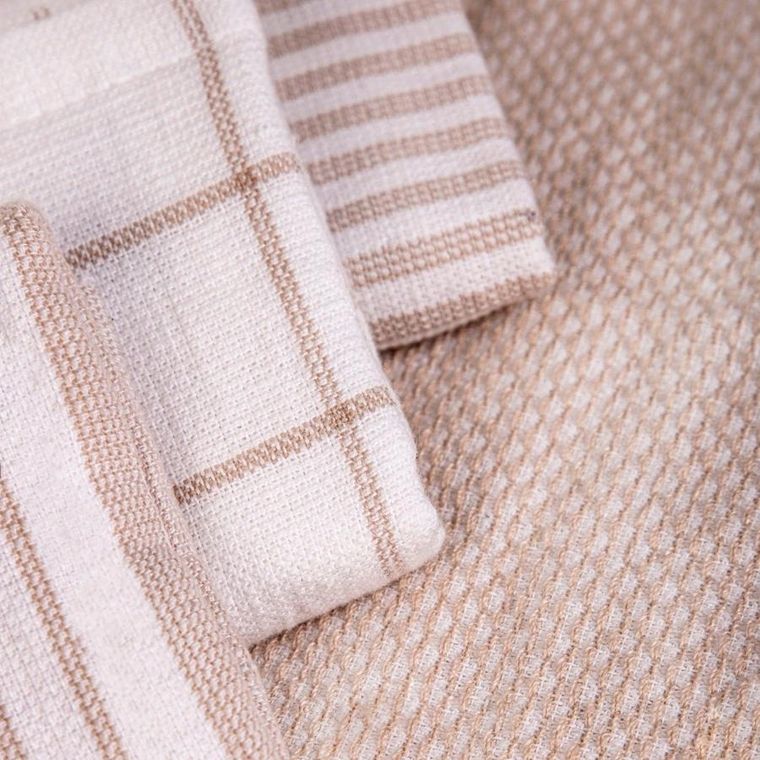 Homla, Heriett, zestaw ręczników uniwersalnych, bawełnianych beżowych, 30-30 cm, 4 szt.