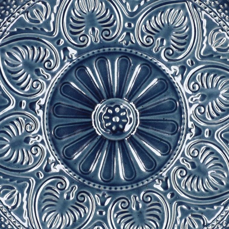 Homla, Indie, talerz obiadowy, granatowy, 27 cm