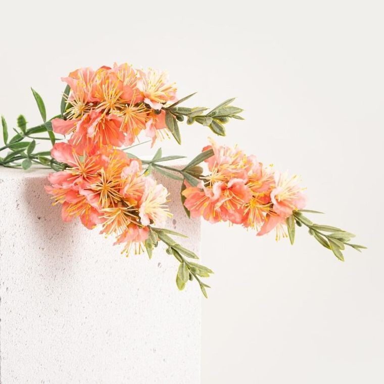 Homla, Ingger, gałązka sztuczna, potrójna koralowa, 84 cm