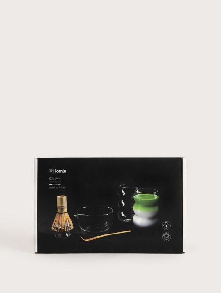 Homla, Izanami, zestaw do przygotowywania matchy, szklany, 6 elementów
