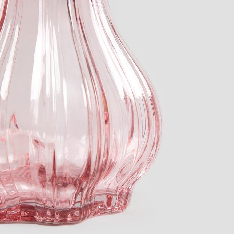 Homla, Junne, wazon, szklany różowy, 12-20,3 cm