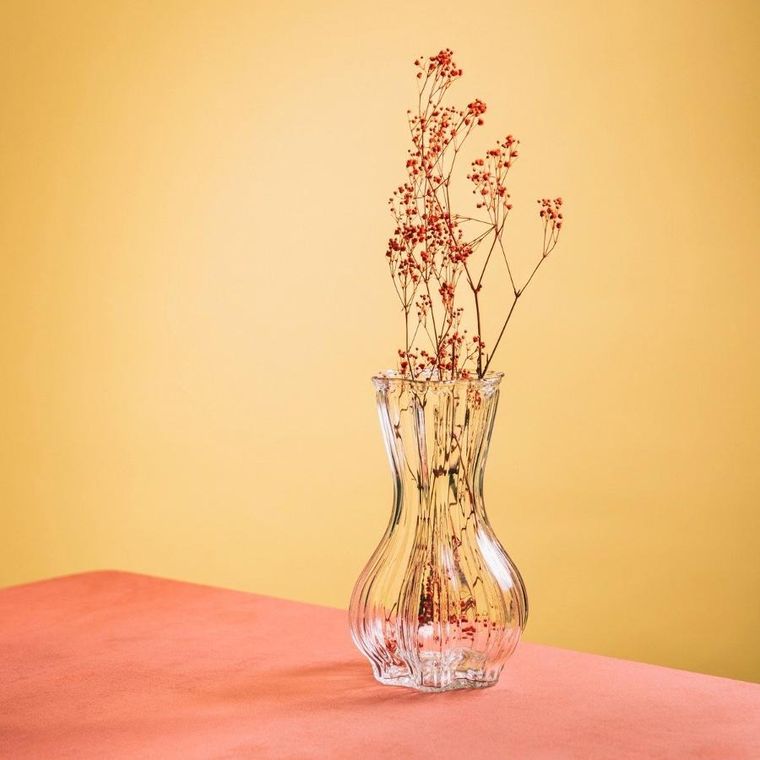 Homla, Junne, wazon szklany, transparentny, 12-20,3 cm