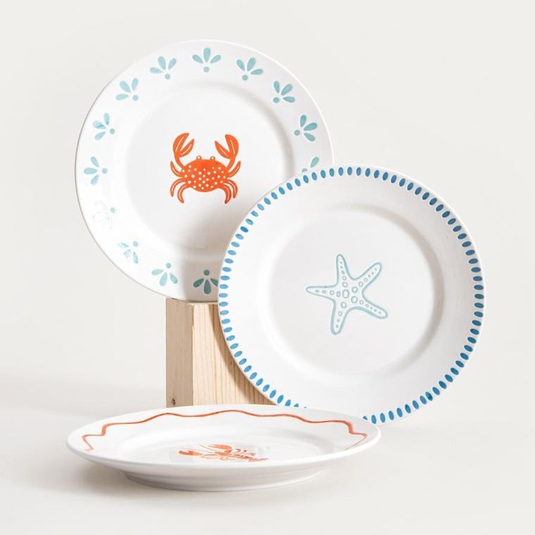 Homla, Kaoma, talerz, deserowy z krabem, 21 cm