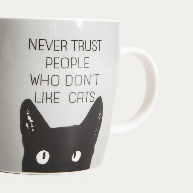 Homla, Kiki, kubek, z pokrywką i czarnym kotem, 0,3l