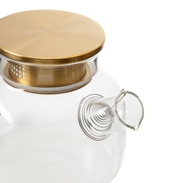 Homla, Kubbe, dzbanek, z szarym uchem i złotym wieczkiem, 1l