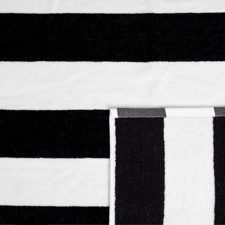 Homla, Lawena, ręcznik, w czarno białe pasy, 70-130 cm, 733321