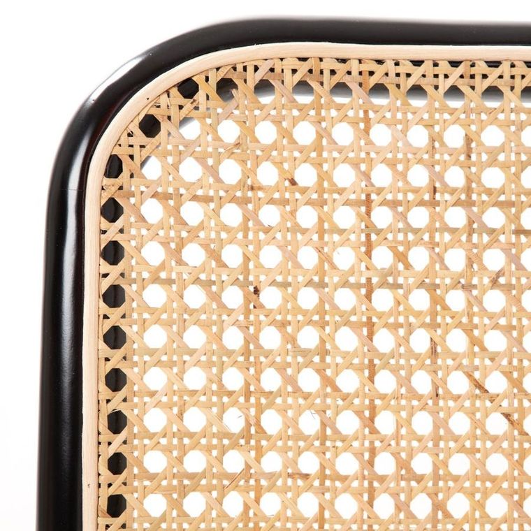 Homla, Legno, Krzesło rattanowe czarne, 49-45-83 cm, 871363