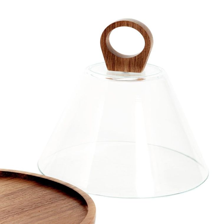 Homla, Lenne, patera, ze szklanym kloszem, 23-19 cm