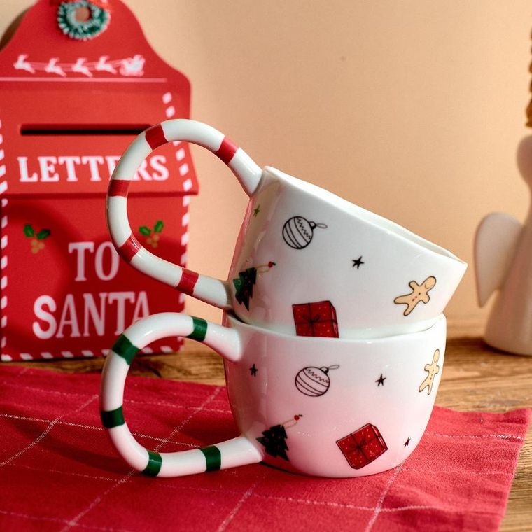 Homla, Lolla, kubek, z dużym uchem czerwony, 0,3l