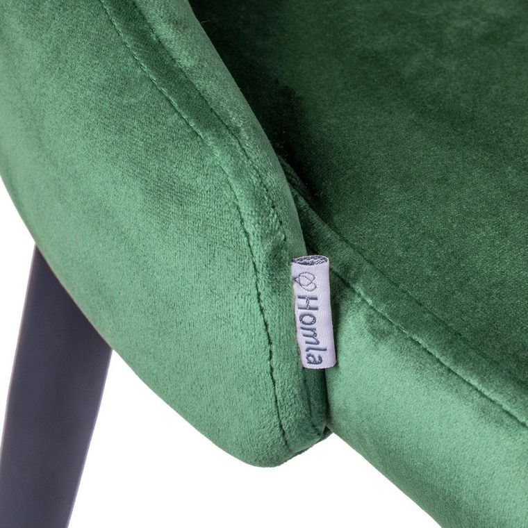 Homla, Louis, Krzesło welurowe zielone 45-45-90 cm