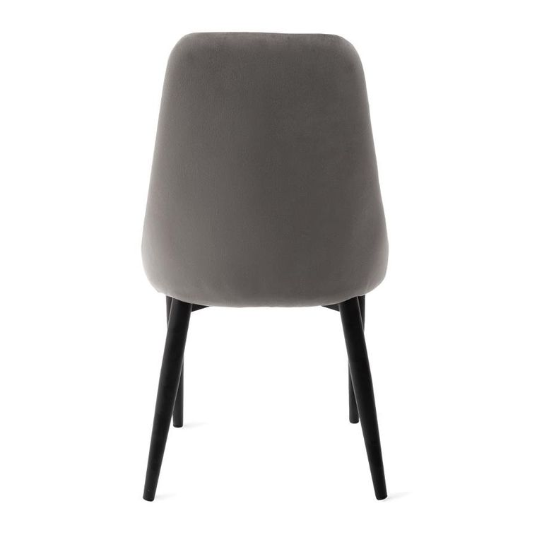 Homla, Louis Quilter, Krzesło welurowe szare 44-59-88 cm