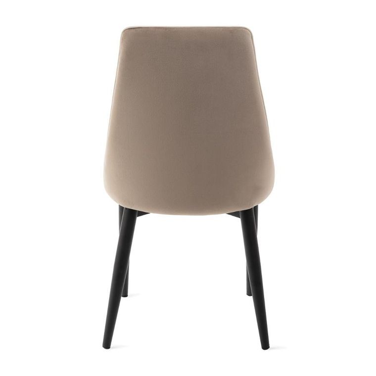 Homla, Louis Ribbon, Krzesło welurowe beżowe 44-59-88 cm