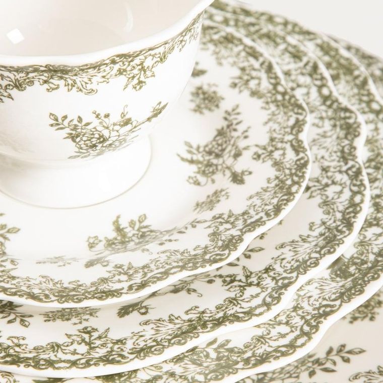 Homla, Lourry, filiżanka, ze spodkiem, zielona, 0,2l