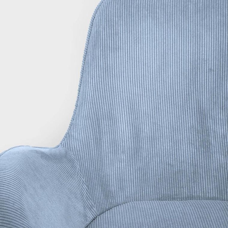 Homla, Lunaire, Fotel obrotowy sztruksowy niebieski, 86-76-87 cm, 710094