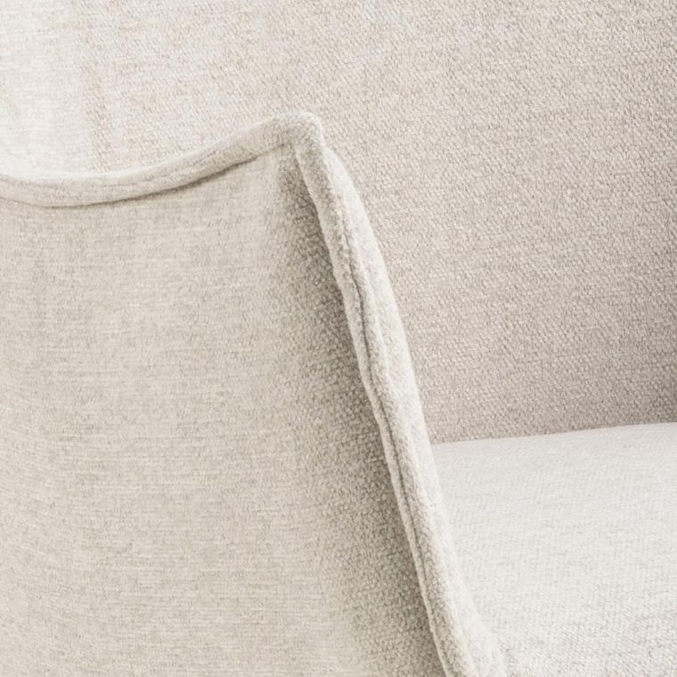 Homla, Lunar, krzesło, w tkaninie beżowe, 56-56-82,5 cm