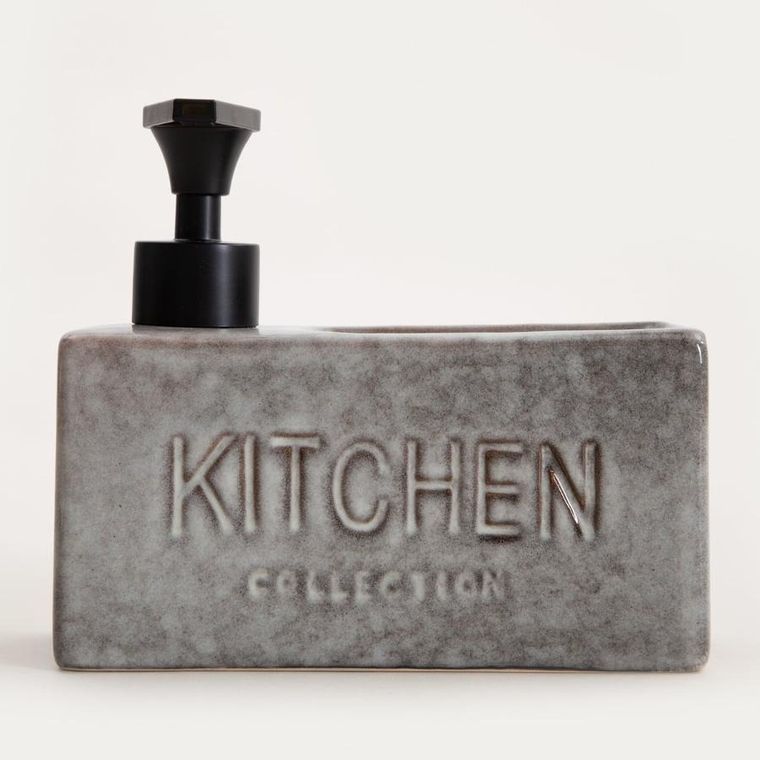 Homla, Lutra, dozownik, kwadratowy szary, 16-14,5 cm