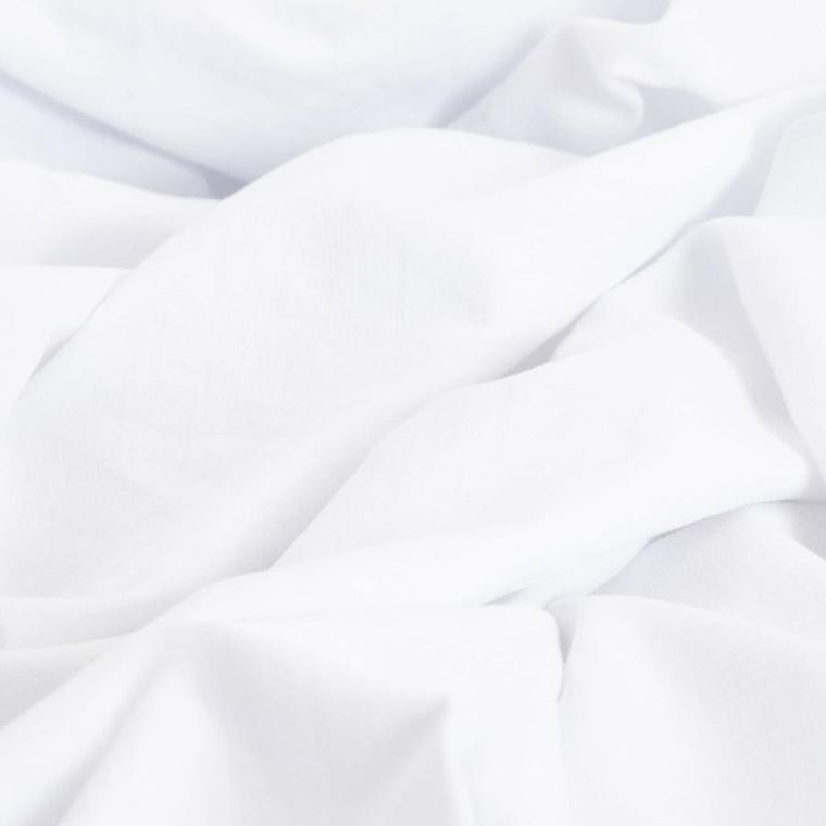 Homla, Maisy, prześcieradło, z pranej mikrofibry, białe, 180-200 cm