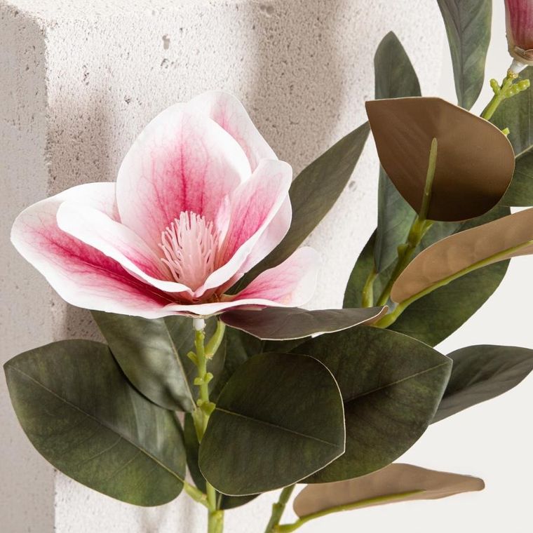 Homla, Manolia, gałązka sztuczna, magnolia, 68 cm