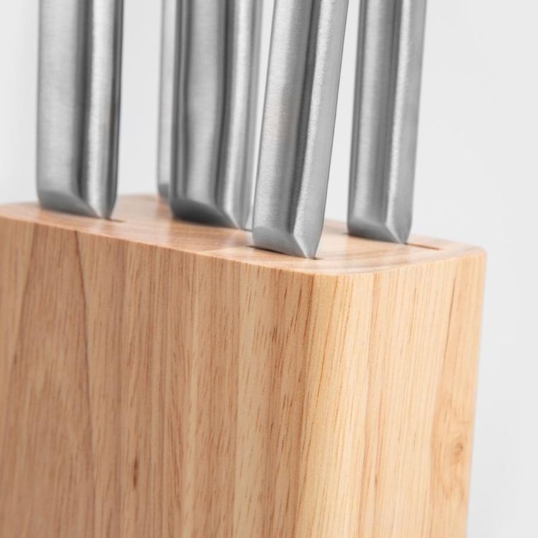 Homla, Masterset, zestaw noży, srebrnych w drewnianym bloku, 6 elementów, 744075