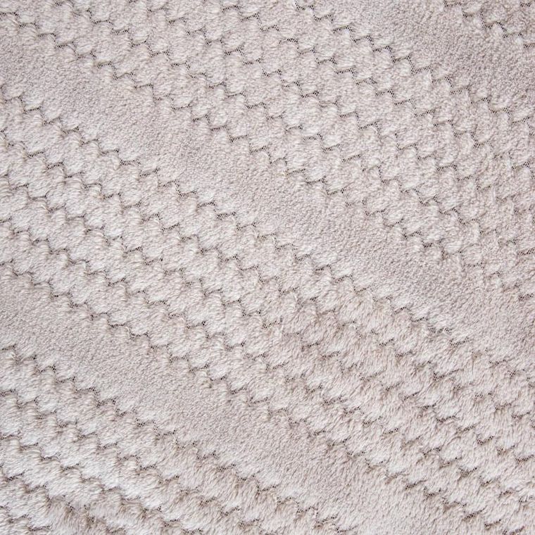 Homla, Mavro, koc miękki szary z ozdobnym przeszyciem i lamówką, 150-200 cm