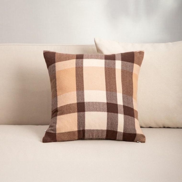 Homla, Melrose, poszewka, puszysta w kratę, 45-45 cm