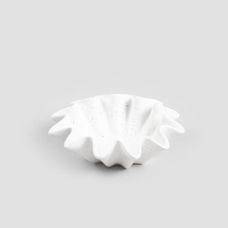 Homla, Modern Hamptons, misa dekoracyjna, ceramiczna, biała, 19-19-6 cm, 737695