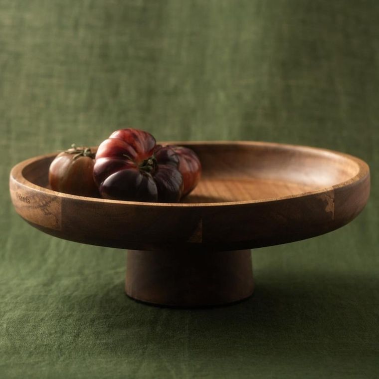 Homla, Mooka, patera, akacjowa zaokrąglana na nóżce, 30,5-11 cm