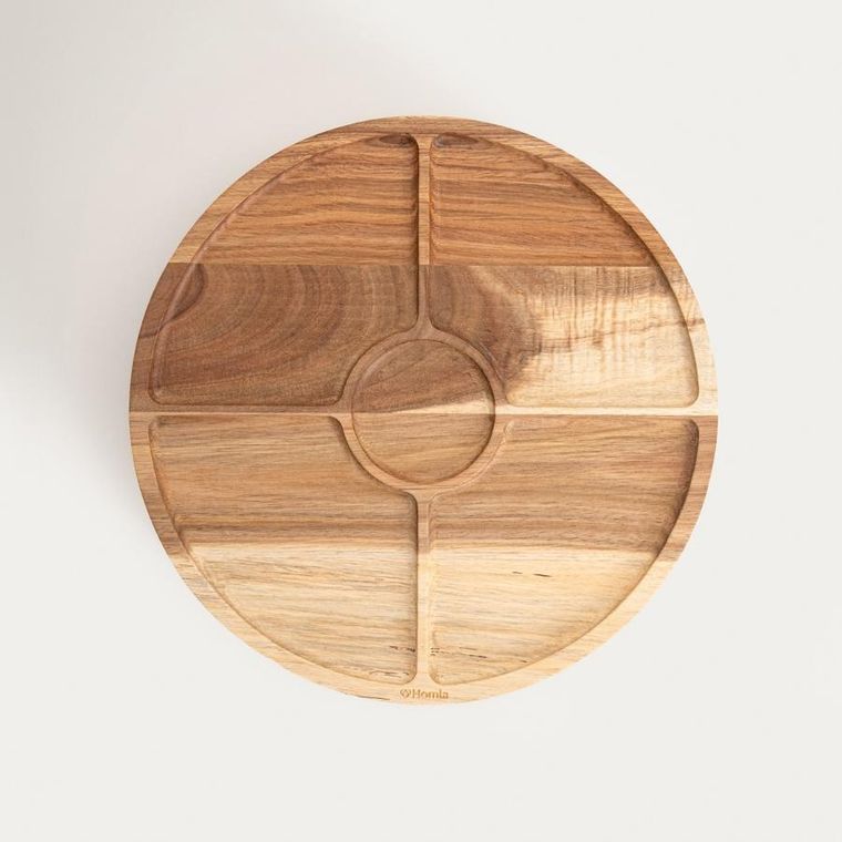 Homla, Mooka, stolik, akacjowy okrągły, 37-20 cm