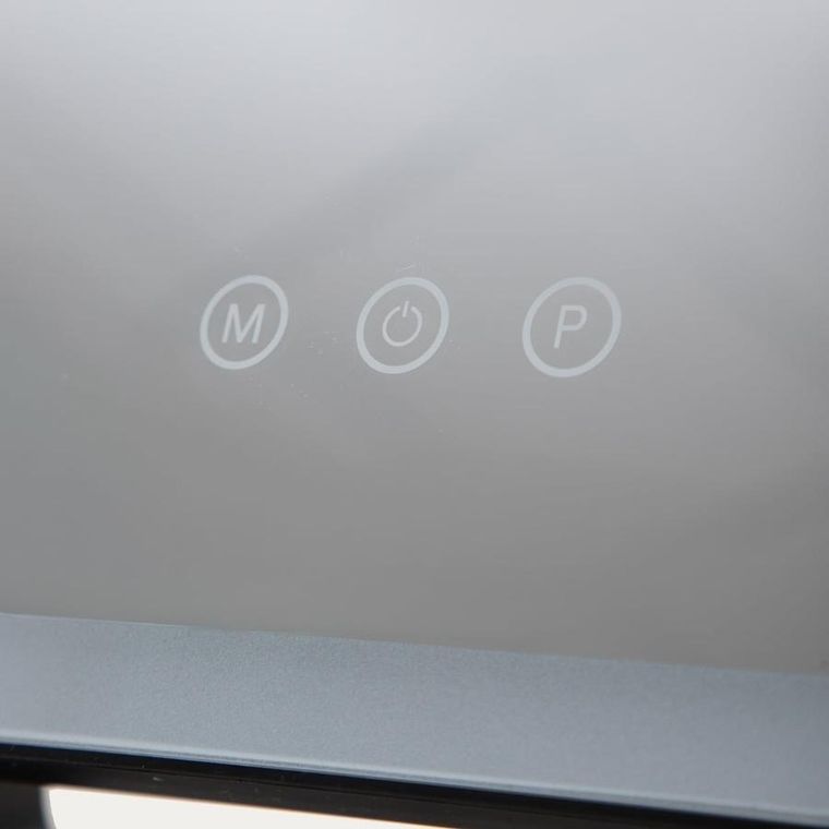 Homla, Narave, lusterko podświetlane, czarne, 21-6-27 cm