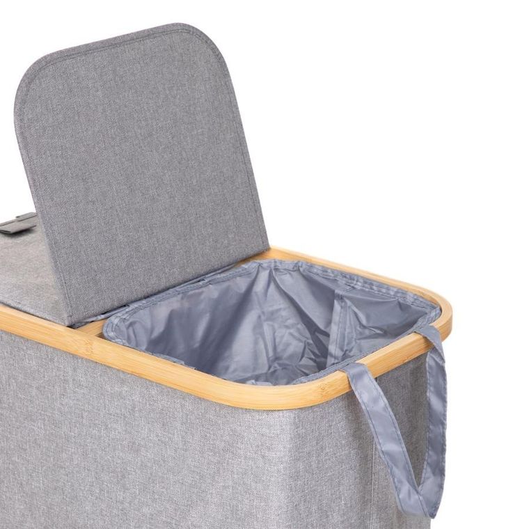 Homla, Nellie, kosz na bieliznę, szary, 55, 5-34, 5-60 cm