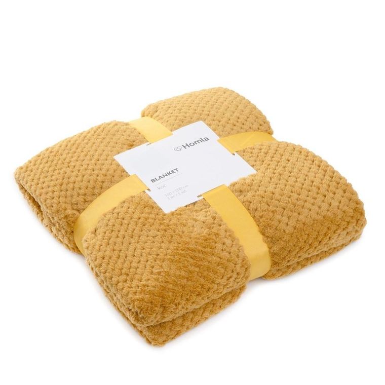 Homla, Noah, koc ziarnka ryżu musztardowy, 150-200 cm