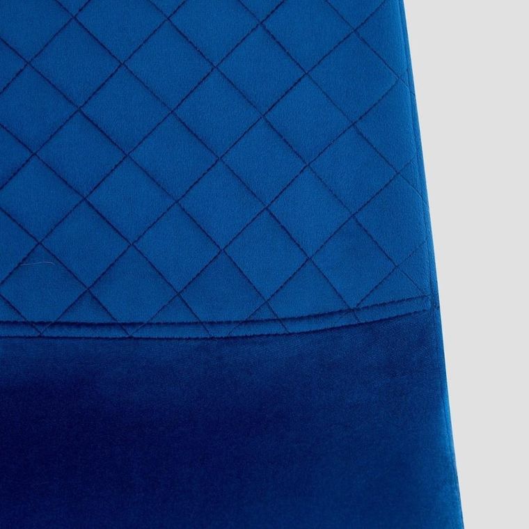 Homla, Noir, krzesło welurowe, granatowe z czarnymi nogami, 44-52-85 cm