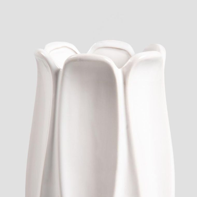 Homla, Novo, wazon, biały w geometryczny wzór, 11,2-24,50 cm, 727771