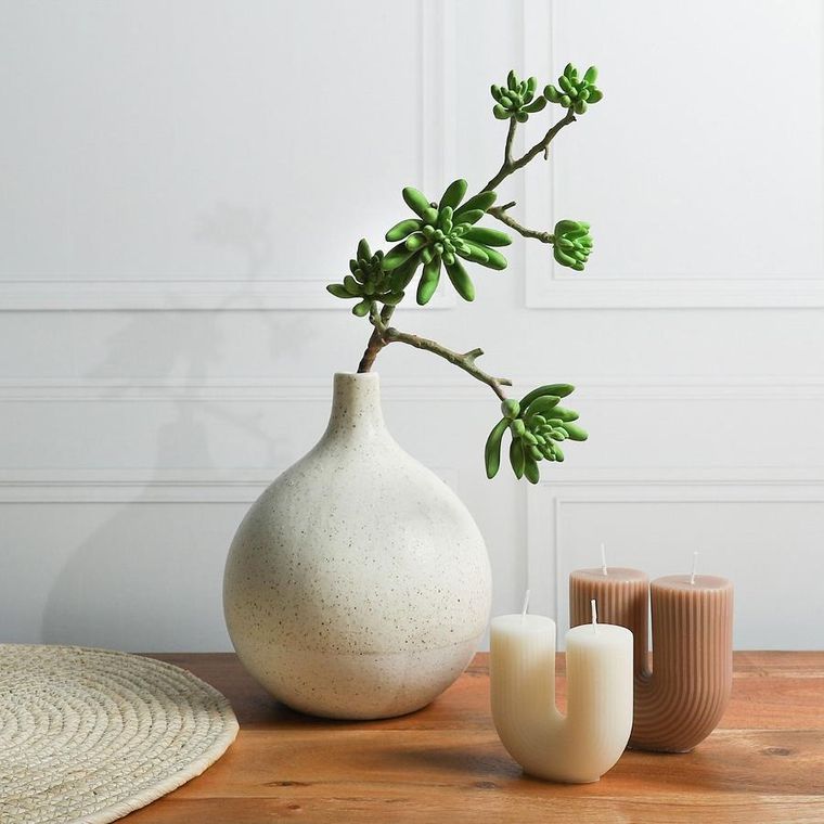 Homla, Novo, wazon, okrągły w kropki, 15-15-21 cm