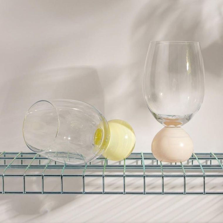 Homla, Pallora, kieliszek, z mleczną żółtą kulą, 0,4l