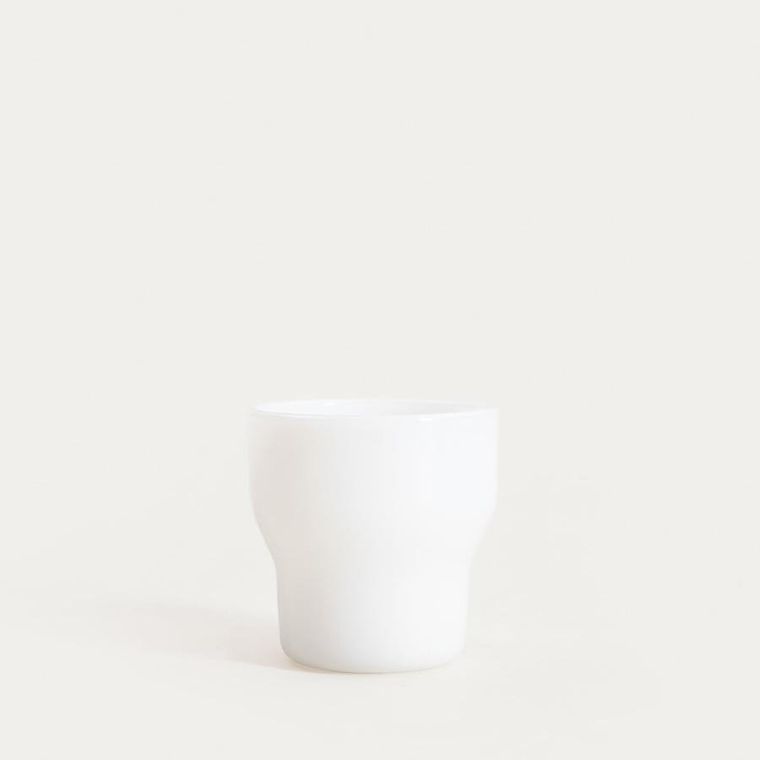 Homla, Pallora, szklanka, z mlecznego szkła biała, 0,15l