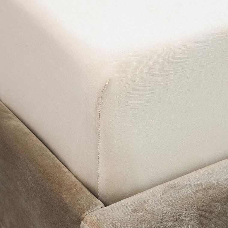 Homla, Pelly, Prześcieradło jersey beżowe PREMIUM, 90-200 cm, 874081