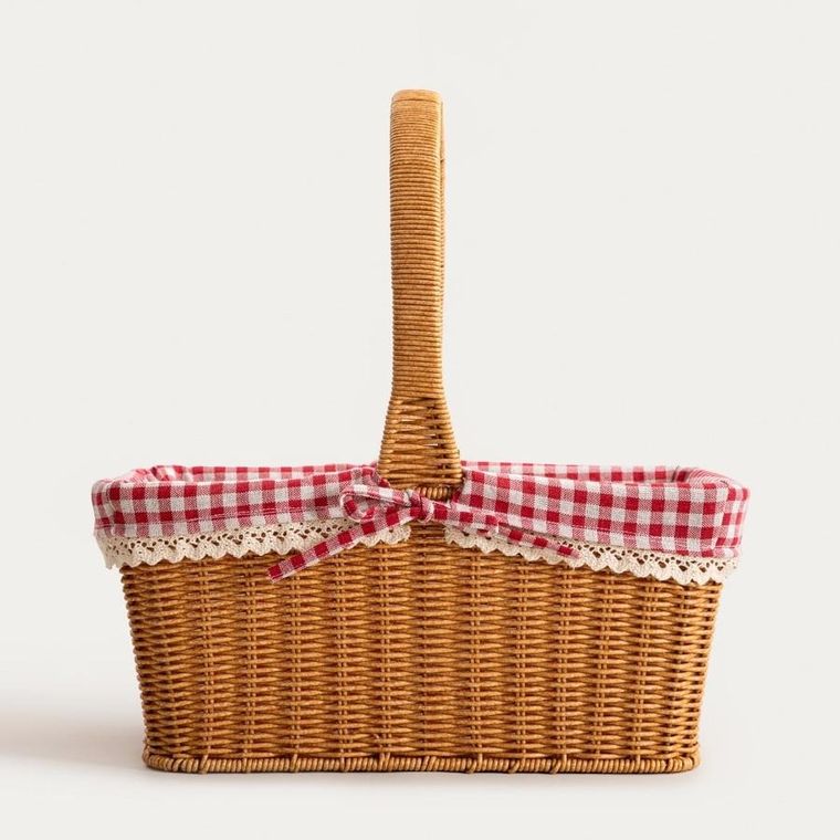 Homla, Perlotte, kosz, zakupowy w kratkę, 38-26 cm