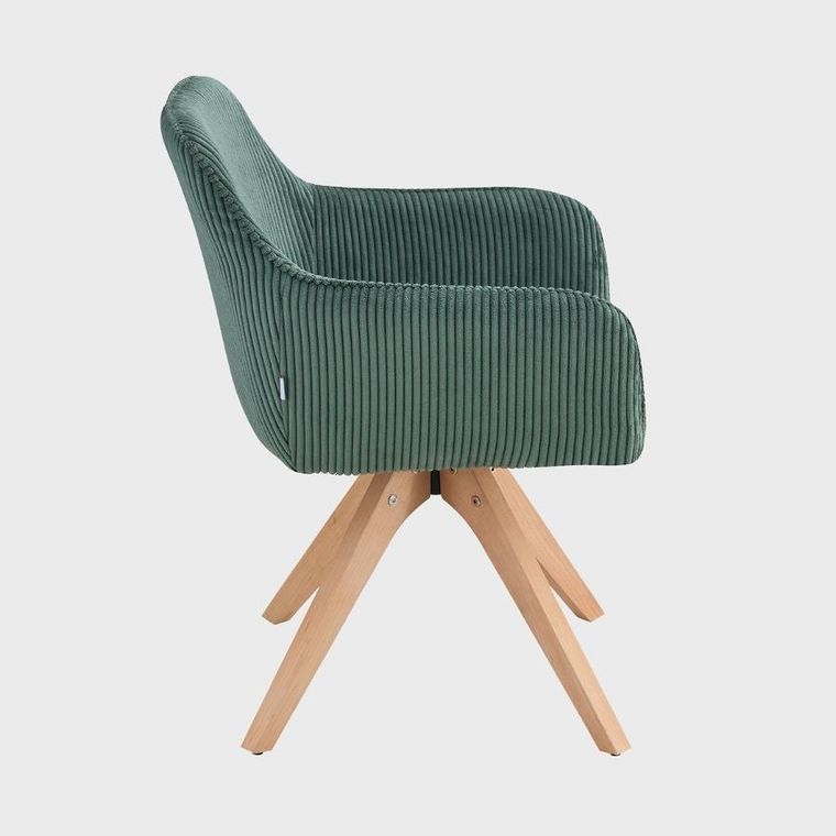 Homla, Pesa, krzesło w tkaninie, zielone, 56-60-82 cm